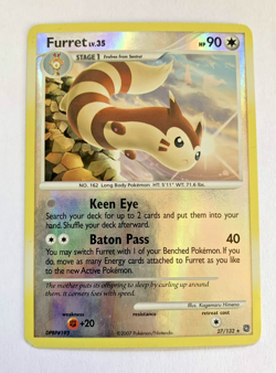 Pokemon Card • Furret Diamond & Pearl Secret Wonders 27/132 Reverse Holo - Image 1