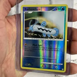 Barboach 72/123 Reverse Holo Mysterious Treasures Pokemon Card 2007 LP Common - Image 2