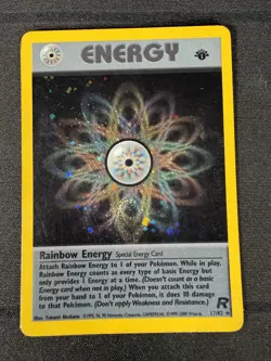 Pokemon TCG Rainbow Energy 1st Edition Holo Card #17/82 Swirl - Image 1