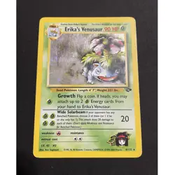 Pokemon Erika's Venusaur Gym Challenge 4/132 90 HP Holo Rare Unlimited *Swirl* - Image 1