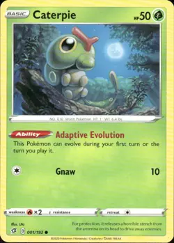 CATERPIE 001/192 REBEL CLASH C POKEMON UTA - Image 1