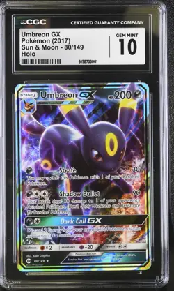 Pokemon Umbreon GX 80/149 Ultra Rare Sun & Moon - CGC 10 - Image 1