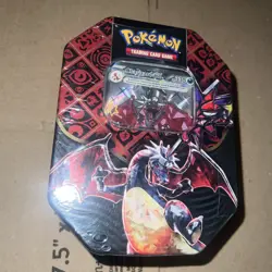Pokemon TCG: Scarlet & Violet Paldean Fates Charizard EX Tin New Factory Sealed - Image 1