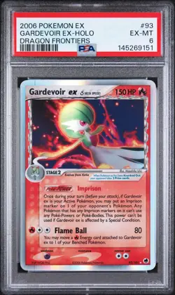 2006 Pokemon Ex Dragon Frontiers Holo Gardevoir Ex #93 PSA 6 - Image 1