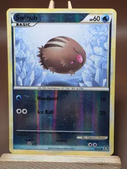 HP Pokemon Swinub 79/102 Triumphant Reverse Holo - Image 1