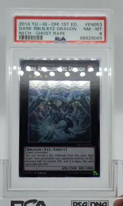 YUGIOH 1ST ED NECH-EN053 DARK REBELLION XYZ DRAGON GHOST PSA 8 NM-MINT #68828065 - Image 3