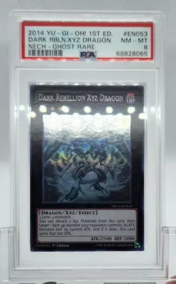 YUGIOH 1ST ED NECH-EN053 DARK REBELLION XYZ DRAGON GHOST PSA 8 NM-MINT #68828065 - Image 4