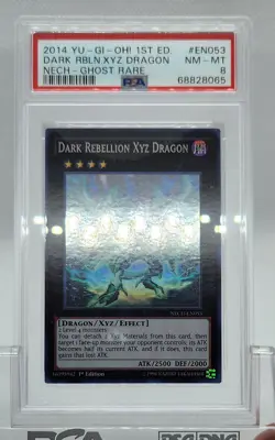 YUGIOH 1ST ED NECH-EN053 DARK REBELLION XYZ DRAGON GHOST PSA 8 NM-MINT #68828065 - Image 5