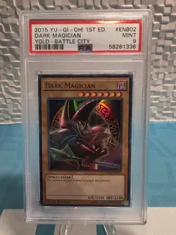 Dark Magician 1st YGLD-ENB02 PSA 9 Mint Battle City Yugioh! - Image 1
