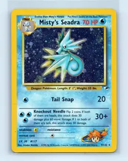 Pokemon tcg Gym Heroes Misty's Seadra Heavily played SWIRL! - Image 1