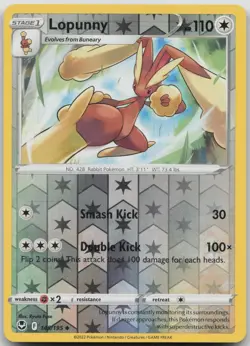 Lopunny 145/195 Uncommon Silver Tempest Pokemon Reverse Holo Near Mint - Image 1