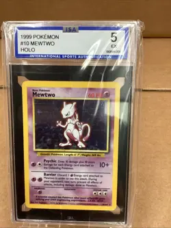 1999 Pokemon Game Mewtwo-Holo #10 ISA 5 EX - Image 1