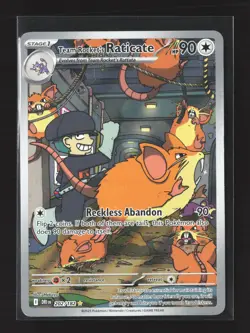 Pokemon SV10: Destined Rivals #202/182 Holo Team Rocket's Raticate - Image 1
