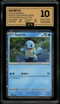 Pokemon Slab: Squirtle - 048 - SVP Black Star Promo - Grades OCE Pristine 10 - Image 1