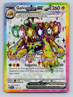 GALVANTULA EX 159/142 ULTRA RARE STELLAR CROWN POKEMON NM - Image 1