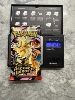2026 Pokemon Ascended Heroes Booster Pack Heavy 31.66G HEAVIEST PACK EVER - Image 1