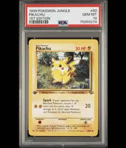 1999 Pokemon Jungle Pikachu 1st Edition pic - Image 1