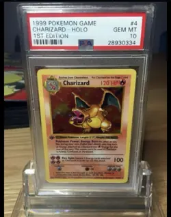 1999 Pokemon Game Charizard Holo 1st Edition pic - Image 1