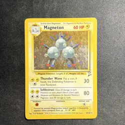 Pokemon Magneton Holo Rare 60HP Base Set 9/130 English Card 1999 - Image 1