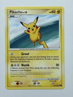 Pikachu Pop Series 9 15/17 Pokemon Card TCG 2009 NM - Image 1