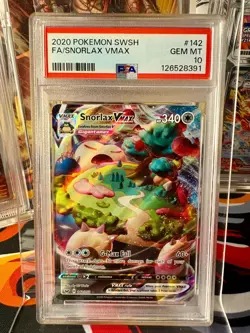 Snorlax VMAX SWSH Base Set 142/202 PSA 10 Gem Mint Card - Image 1