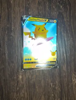 Pokemon Card Surfing Pikachu V 008/025 Celebrations Holo Rare-NM -Free Ship!🚚- - Image 2