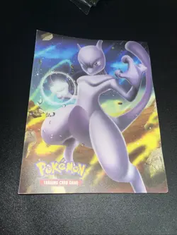 Pokemon Mewtwo & Squirtle 4 Pocket Card File Holder for Protecting Trading Cards - Image 1