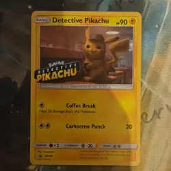 Pokemon Detective Pikachu Promo SM190 Detective Pikachu Basic 90 HP Card - Image 1