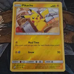 Pokemon Pikachu Reverse Holo Common 55/236 Sm-Unified Minds Basic 60 HP EN Card - Image 1