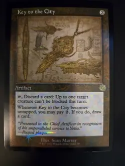 Key to the City NM FOIL SCHEMATIC The Brothers' War MTG FREE SHIPPING - Image 1