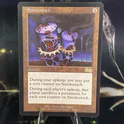 Magic the Gathering - Smokestack - Urza's Saga - MTG - Rare Artifact - LP - Image 1