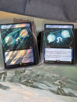 2 X MTG Cyber Conversion Extended Art- 1 Surge Foil & 1 Reg Doctor Who 946 & 355 - Image 1