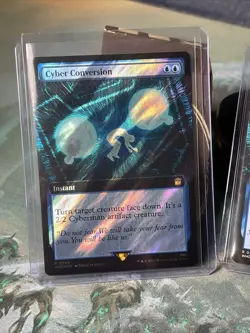 2 X MTG Cyber Conversion Extended Art- 1 Surge Foil & 1 Reg Doctor Who 946 & 355 - Image 2