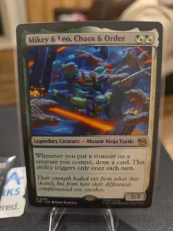 MTG Mikey And Leo, Chaos & Order 0158 Foil - Image 1
