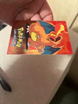 1999 Topps Pokemon TV #6 Charizard Foil Black Logo PSA 9 Mint - Image 3