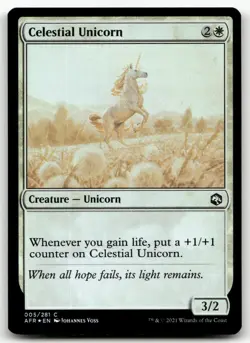 Celestial Unicorn #5 (Foil) (NM) Forgotten Realms AFR Magic MTG - Image 1