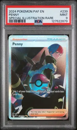 2024 POKEMON PAF EN-PALDEAN FATES #239 PENNY SIR PSA 9 - Image 1