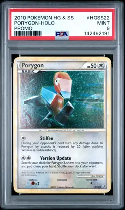 2010 POKEMON HEARTGOLD & SOULSILVER PROMO #HGSS22 PORYGON-HOLO PSA 9 - Image 1