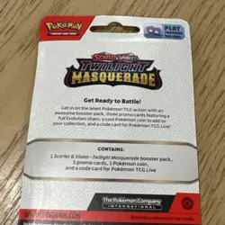 Pokemon TCG Scarlet & Violet Twilight Masquerade Porygon Promo Pack - Image 4