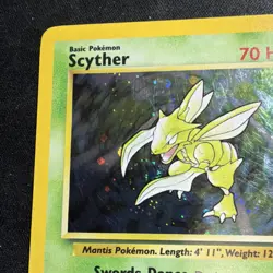 Wizards of the Coast Pokemon Scyther Holo Rare 70HP Base Set 2 17/130 - Image 2