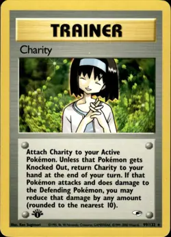 Pokemon Charity 99/132 Gym Heroes Rare 1st Edition Near Mint - Image 1