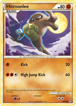 Hitmonlee 58/95 C Call of Legends Pokemon NM/M - Image 1