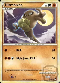Hitmonlee 58/95 C Call of Legends Pokemon NM/M - Image 3