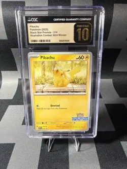 Pokemon CGC Pristine 10 Pikachu Illustration Contest 2024 Promo #214 - Image 1