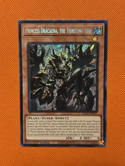 Yugioh! 1x Princess Dracaena the Thirsting Tree BLZD-EN027 Secret Rare 1st Ed NM - Image 1