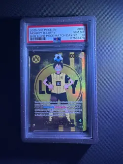 Monkey D Luffy ONE PIECE Matchday Promo ST13-003 BVB Borussia Dortmund PSA 10 - Image 1