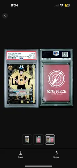 Monkey D Luffy ONE PIECE Matchday Promo ST13-003 BVB Borussia Dortmund PSA 10 - Image 5