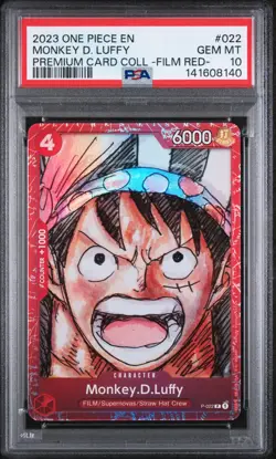 2023 ONE PIECE PREMIUM COLLECTION FILM RED P-022 MONKEY D. LUFFY PSA 10 - Image 1