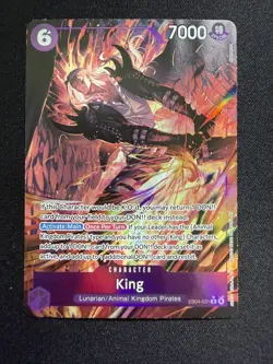 King (Alternate Art) EB04-031 One Piece OP-14 The Azure Sea's Seven Foil NM - Image 1