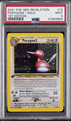 2001 POKEMON NEO REVELATION 1ST EDITION #12 PORYGON2-HOLO PSA 9 - Image 1